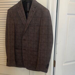 Bar III Brown Glen Plaid Sport Coat 38S